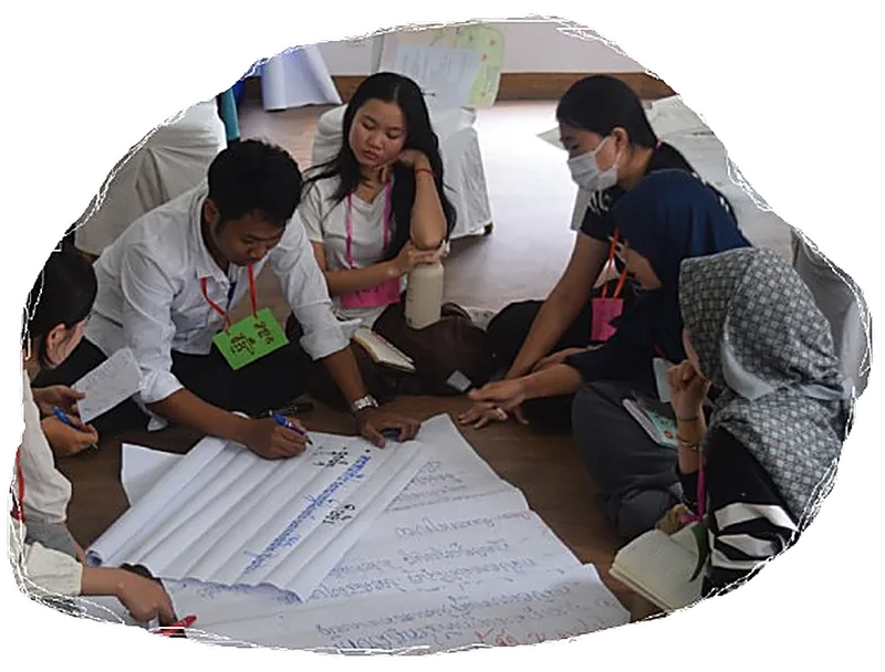 Participants sitting in a circle